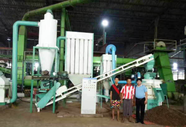 泰国时产3吨棕榈颗粒生产线